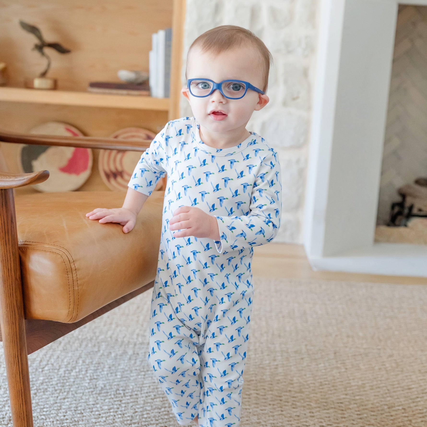 Buy Thompson Boys' Pima Cotton Romper Mallard Ducks kids clothing online