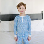 Jack Boys' Pajama Pant Set - African Elephants Blue soft cotton kids fashion wear