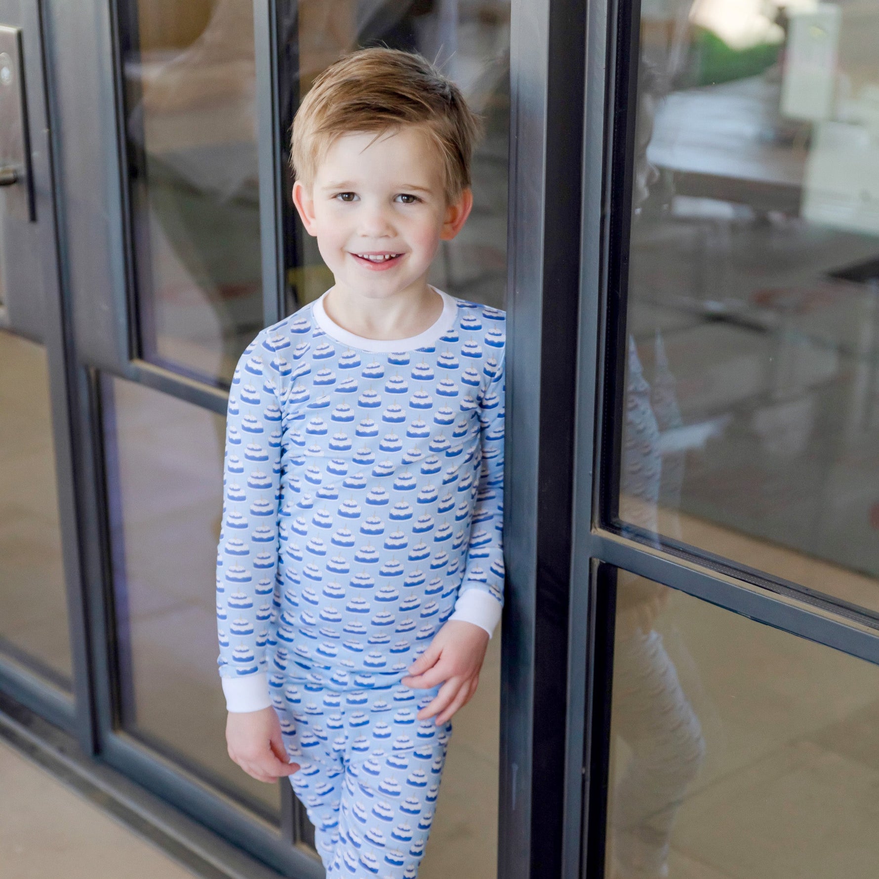 Grayson Boys' Pajama Pant Set Birthday Cake Blue stylish kids outfit collection