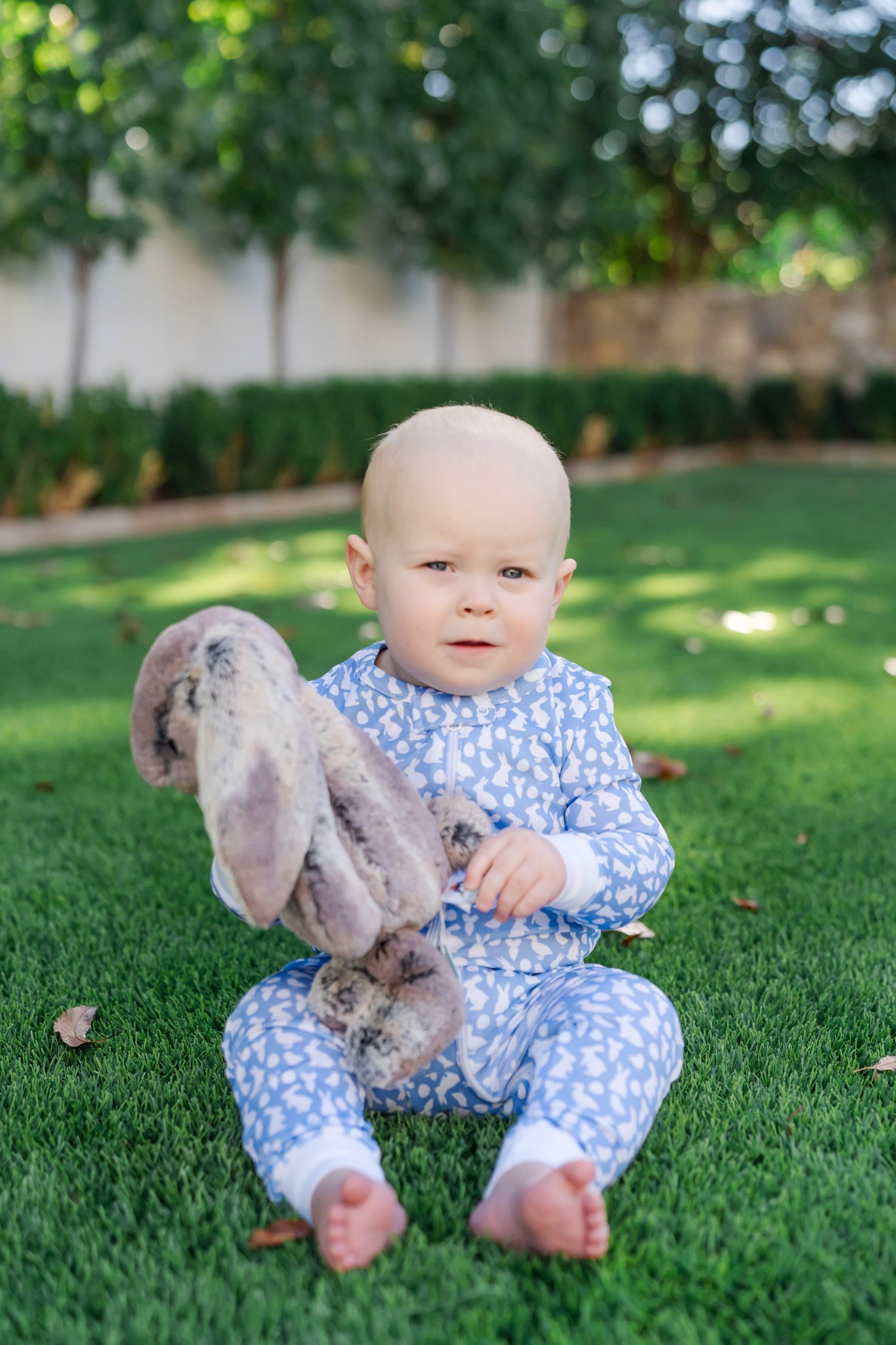 Parker Boys' Zipper Pajama - Easter Time Blue stylish kids outfit collection