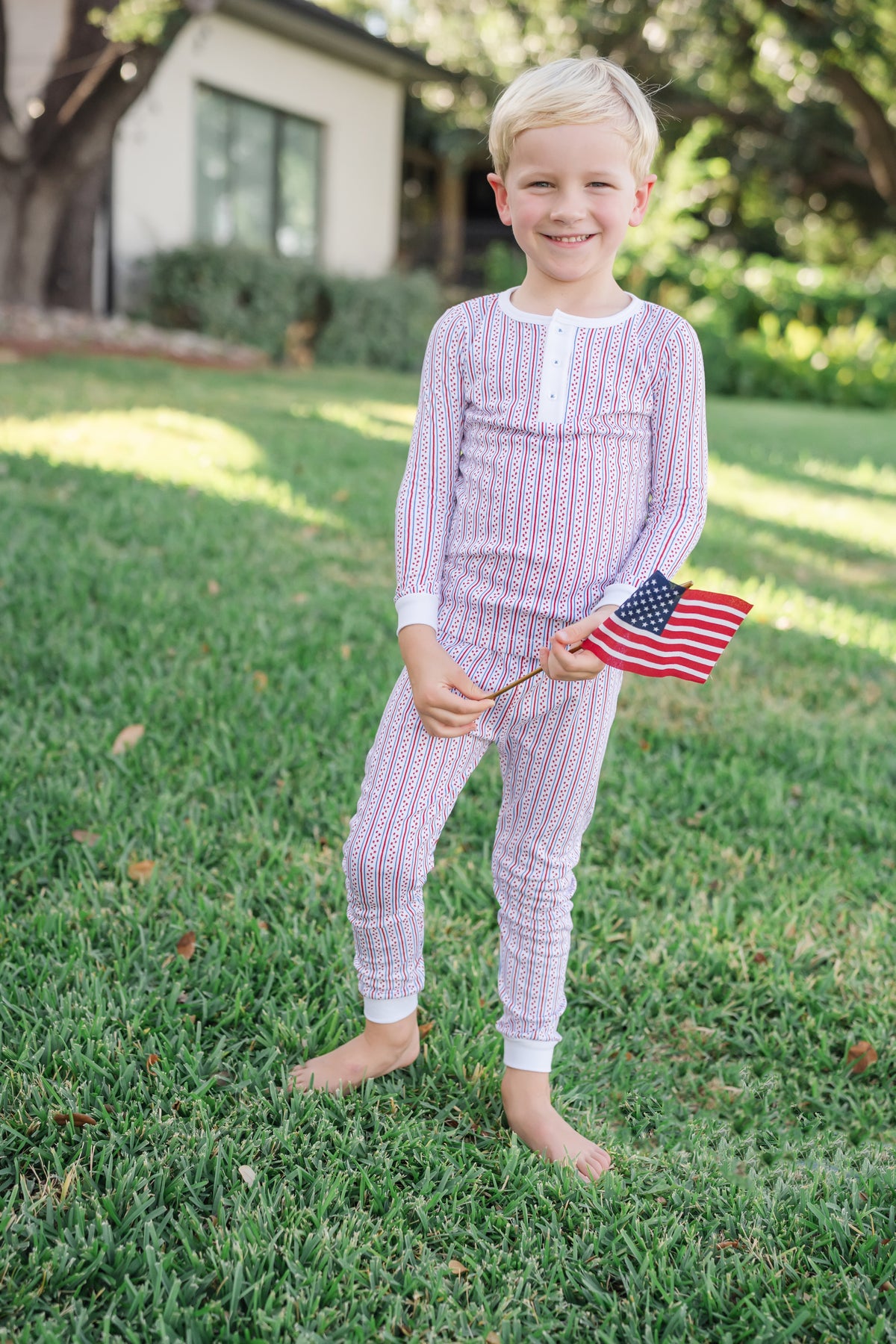Jack Boys' Pajama Pant Set - Stars and Stripes soft cotton kids fashion wear