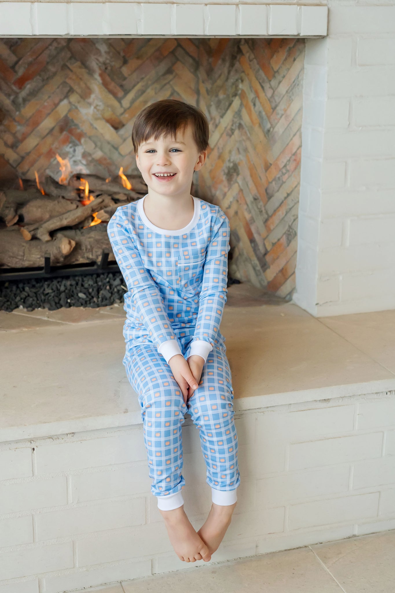 Buy Bradford Boys' Pajama Pant Set - Pumpkin Plaid kids clothing online