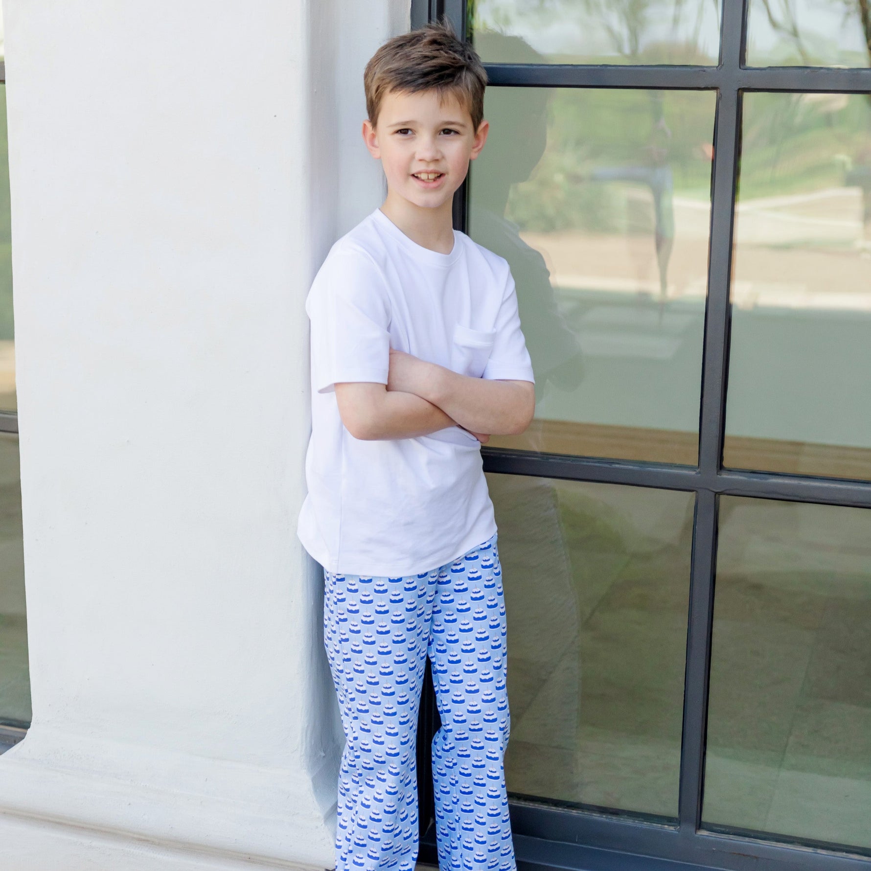 Buy Beckett Boys' Hangout Pant - Birthday Cake Blue kids clothing online