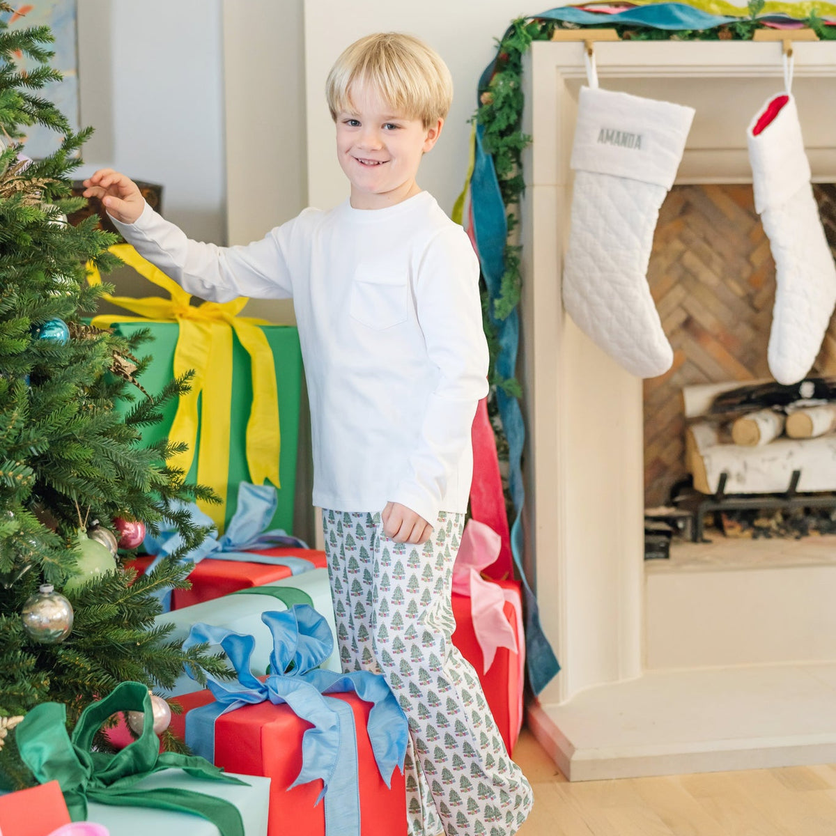 Beckett Boys' Hangout Pant - Under the Christmas Tree outfit perfect for everyday wear