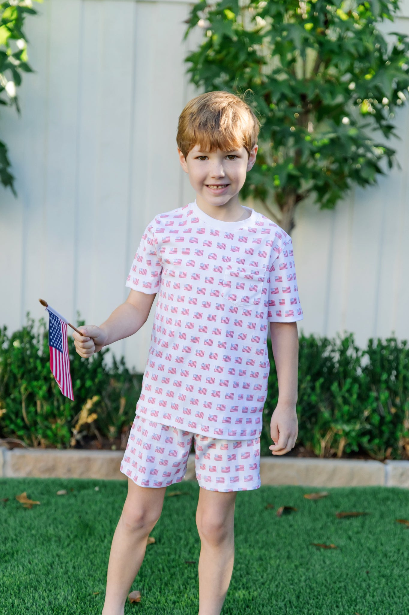 Buy Charles Boys' Short Set - American Flag kids clothing online