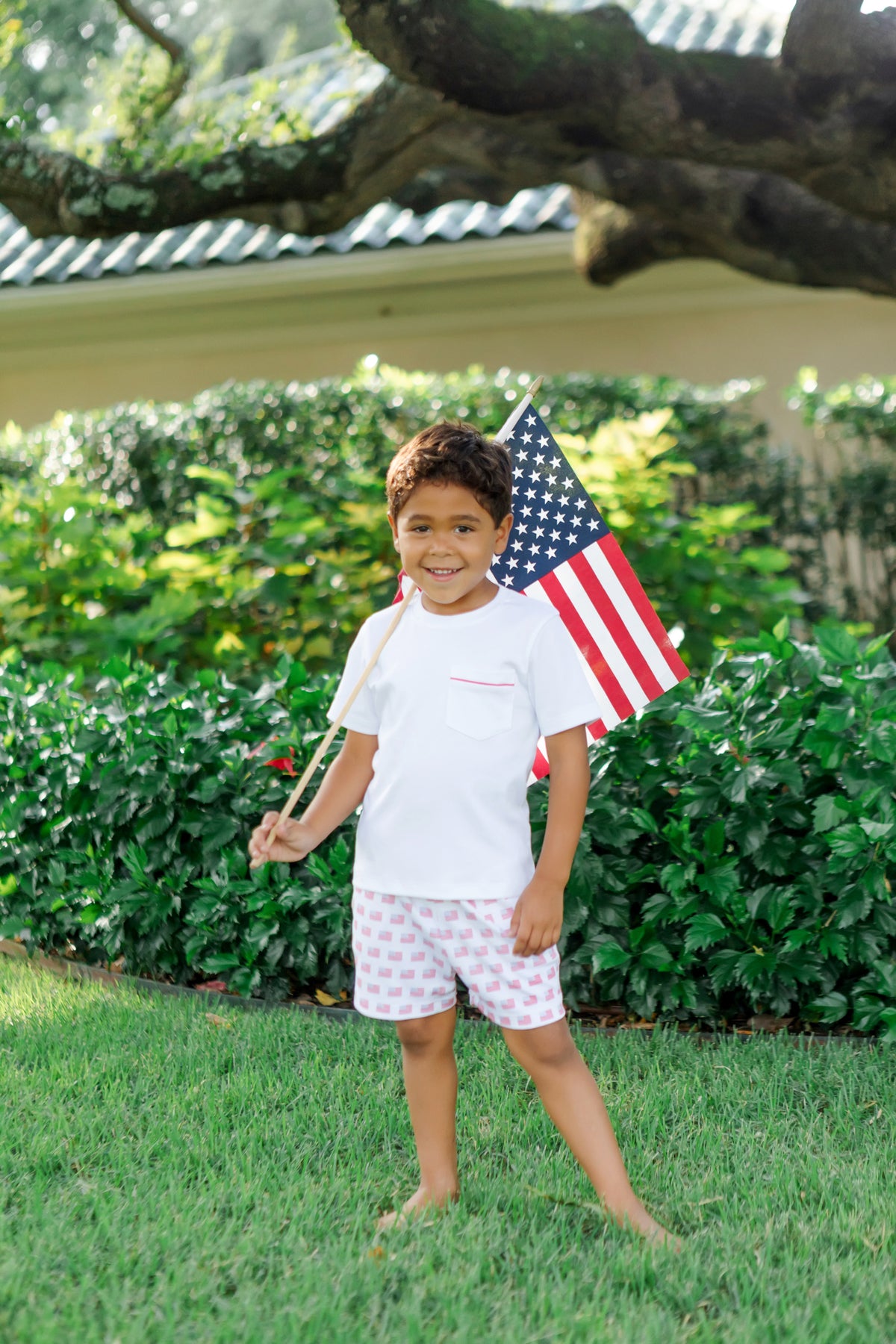 Walker Boys' Short Set - American Flag outfit perfect for everyday wear