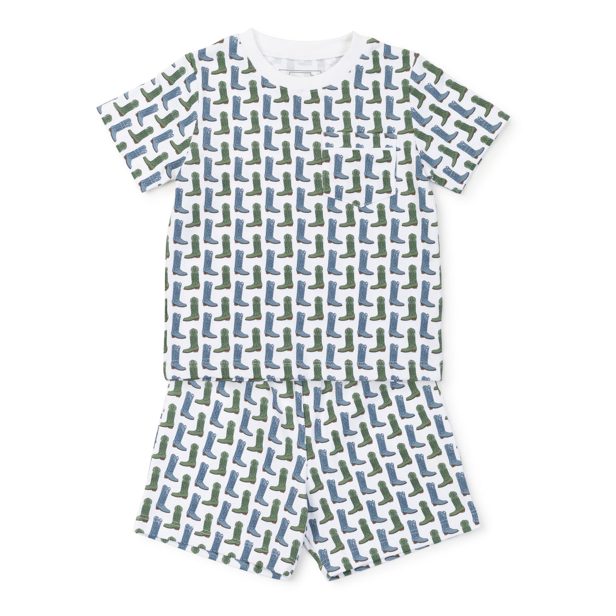 Everyday Charles Boys' Short Set - Cowboy Boots Kidswear
