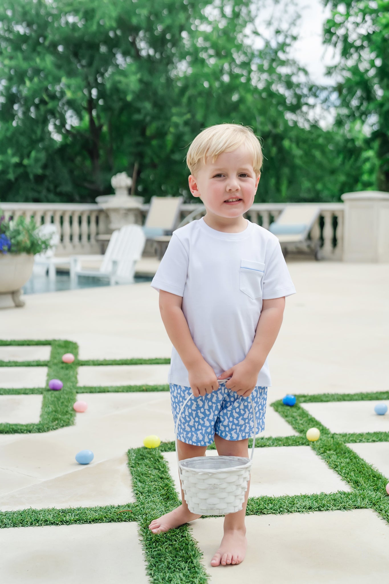 Walker Boys' Short Set - Easter Time Blue stylish kids outfit collection