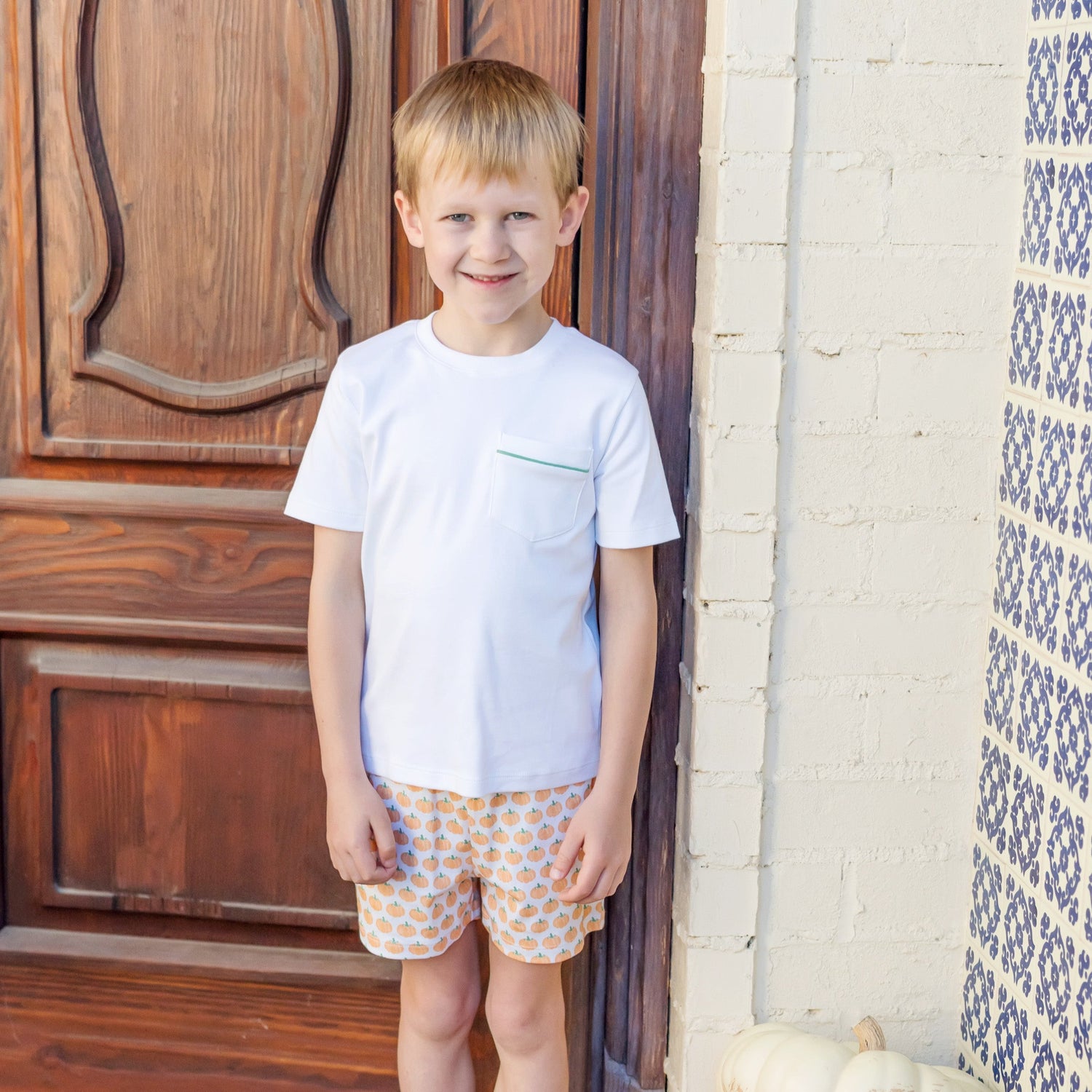 Walker Boys' Short Set - Harvest Pumpkin