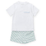 Everyday Hudson Boys' Short Set - Palm Tree Isle Blue Kidswear