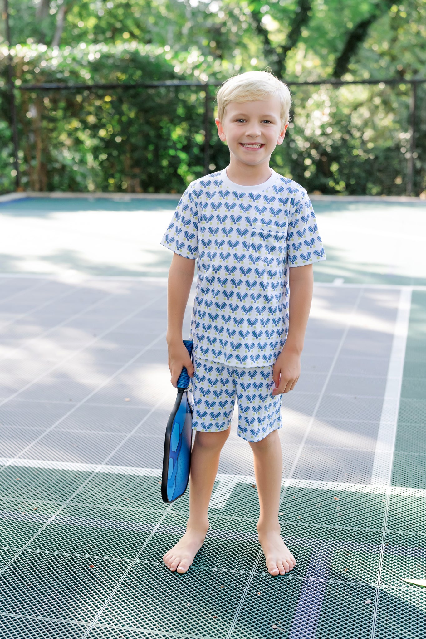 Buy Charles Boys' Short Set - Pickleball Blue kids clothing online