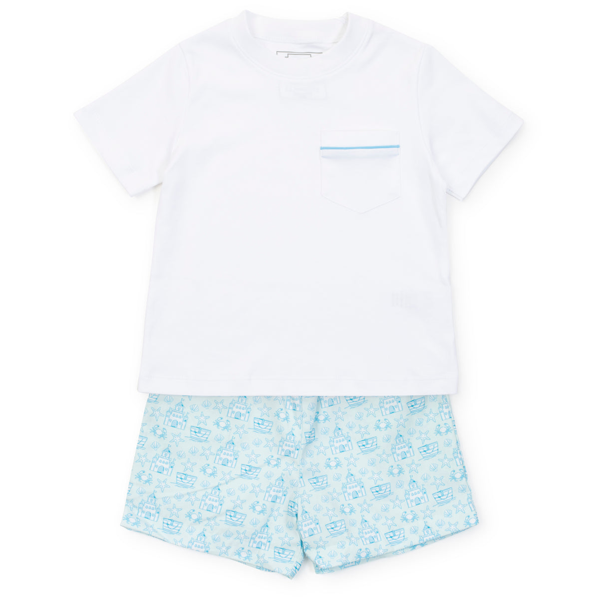 Everyday Hudson Boys' Short Set - Sandcastles Blue Kidswear