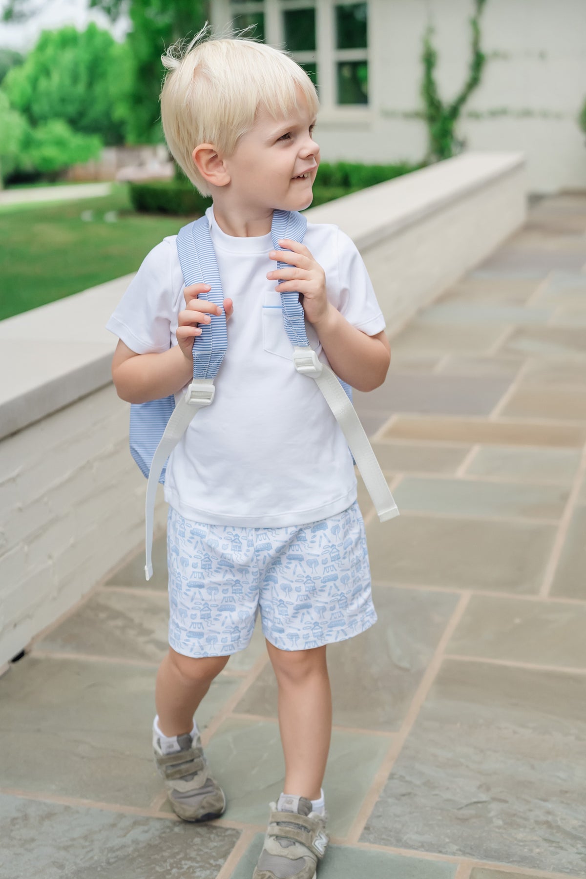 Walker Boys' Short Set - School Days Blue outfit perfect for everyday wear