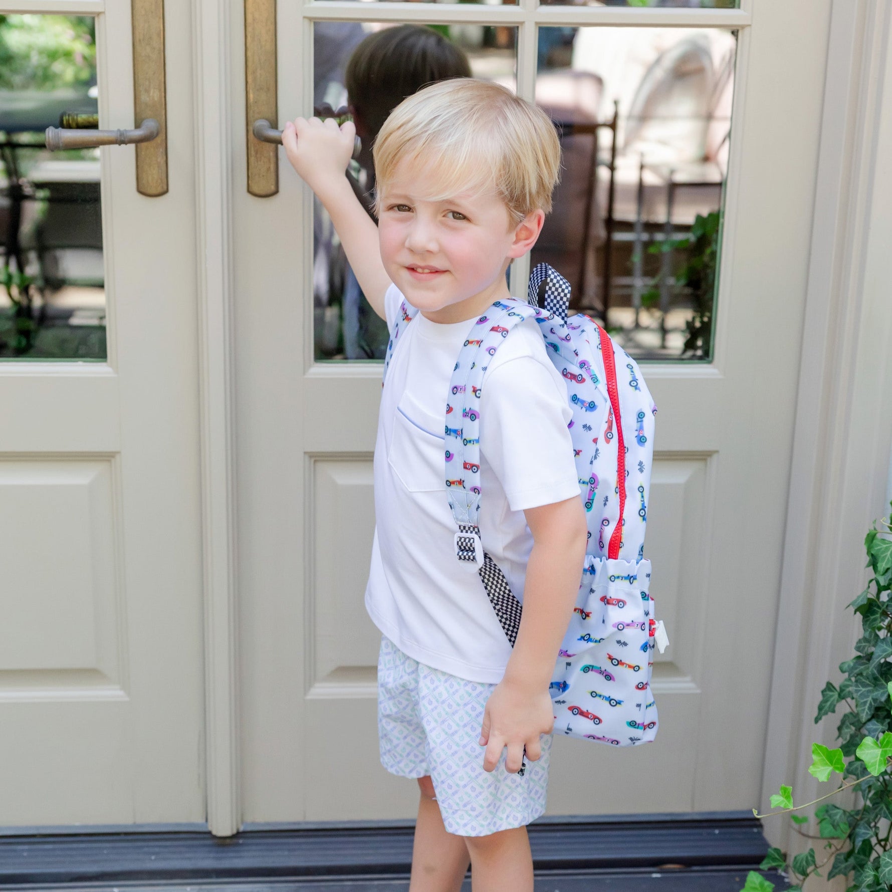 Buy Hudson Boys' Short Set - School Plaid Blue kids clothing online