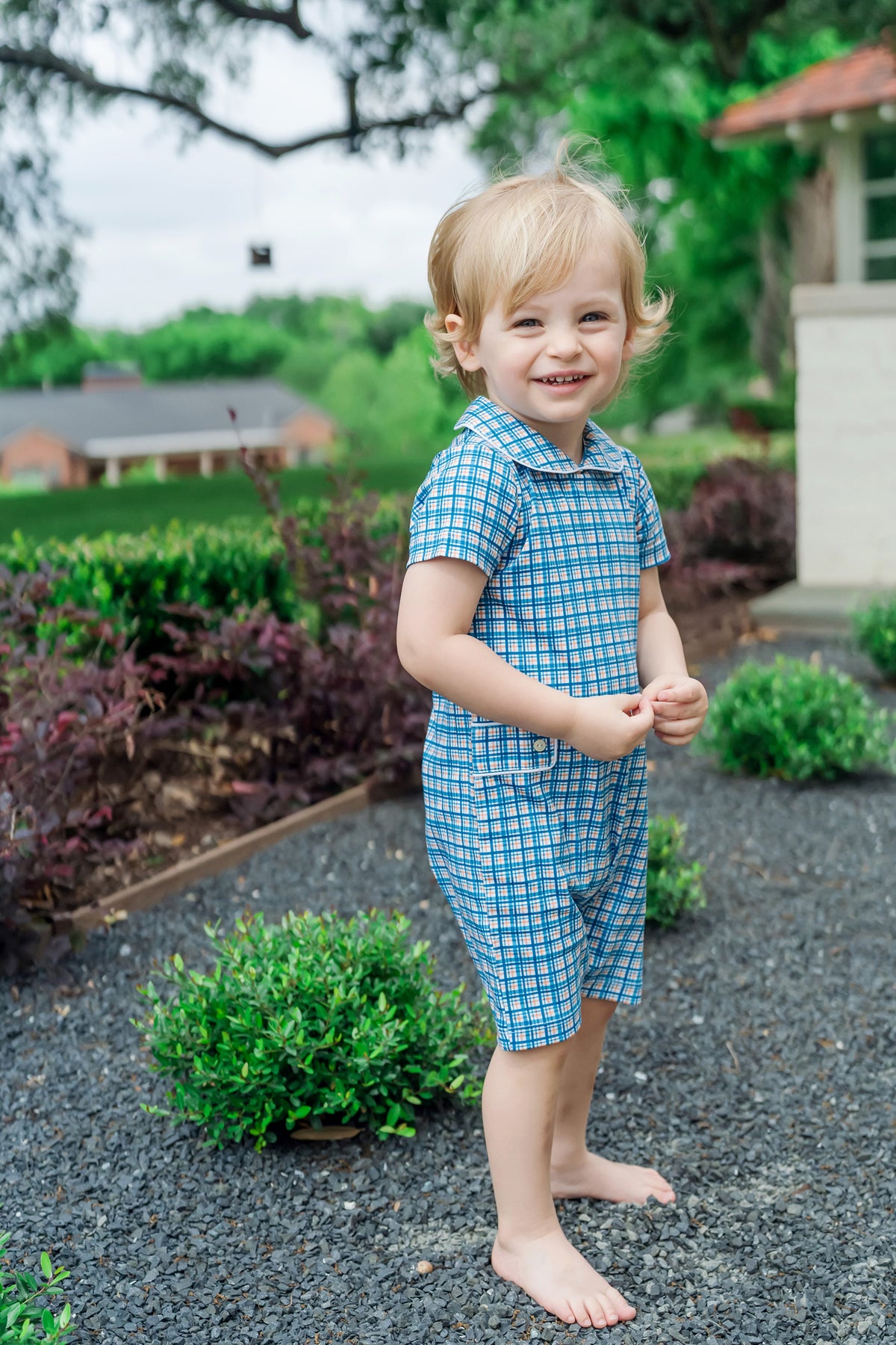 Henry Boys' Shortall - Autumn Plaid outfit perfect for everyday wear