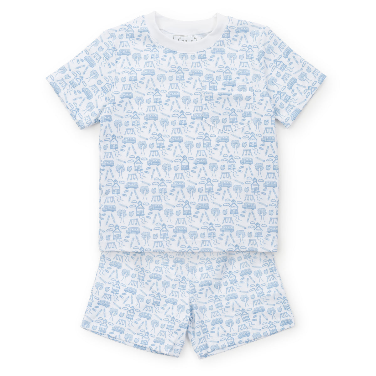 Everyday Charles Boys' Short Set School Days Blue Kidswear