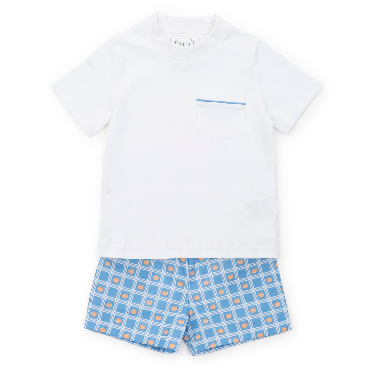 Everyday Hudson Boys' Short Set - Pumpkin Plaid Kidswear
