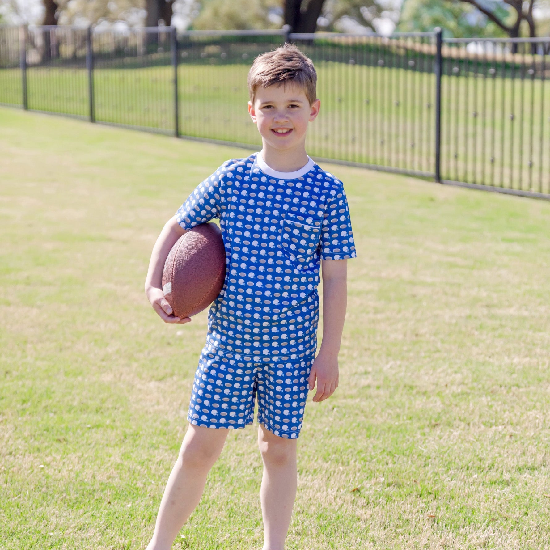 Charles Boys' Short Set - First Down Football dress for girls premium quality