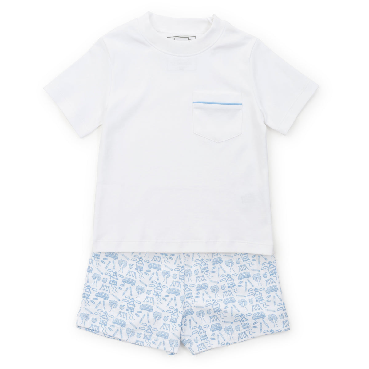 Everyday Walker Boys' Short Set - School Days Blue Kidswear