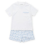 Everyday Walker Boys' Short Set - School Days Blue Kidswear