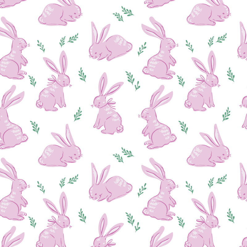 Alden Girls' Pima Cotton Pajama Pant Set - Bunny Hop Pink