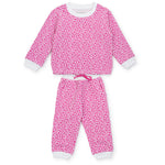 Everyday Edie Girls' Cotton Sweatshirt Jogger Set I Heart You Pink Kidswear