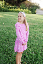 Ellery Girls' Pima Cotton Dress - I Heart You Pink outfit perfect for everyday wear
