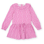 Everyday Ellery Girls' Pima Cotton Dress - I Heart You Pink Kidswear