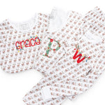Parker Zipper Pajama - Festive Deer soft cotton kids fashion wear