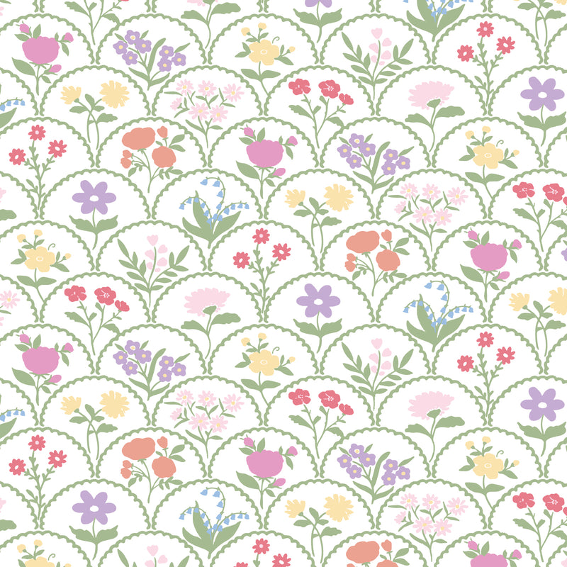 Evelyn Girls' Pima Cotton Romper - Garden Floral