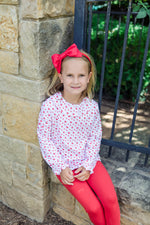Lulu Girls' Legging Set Heart to Heart Pink soft cotton kids fashion wear