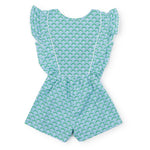 Everyday Rae Girls' Pima Cotton Romper - Cool Blooms Kidswear