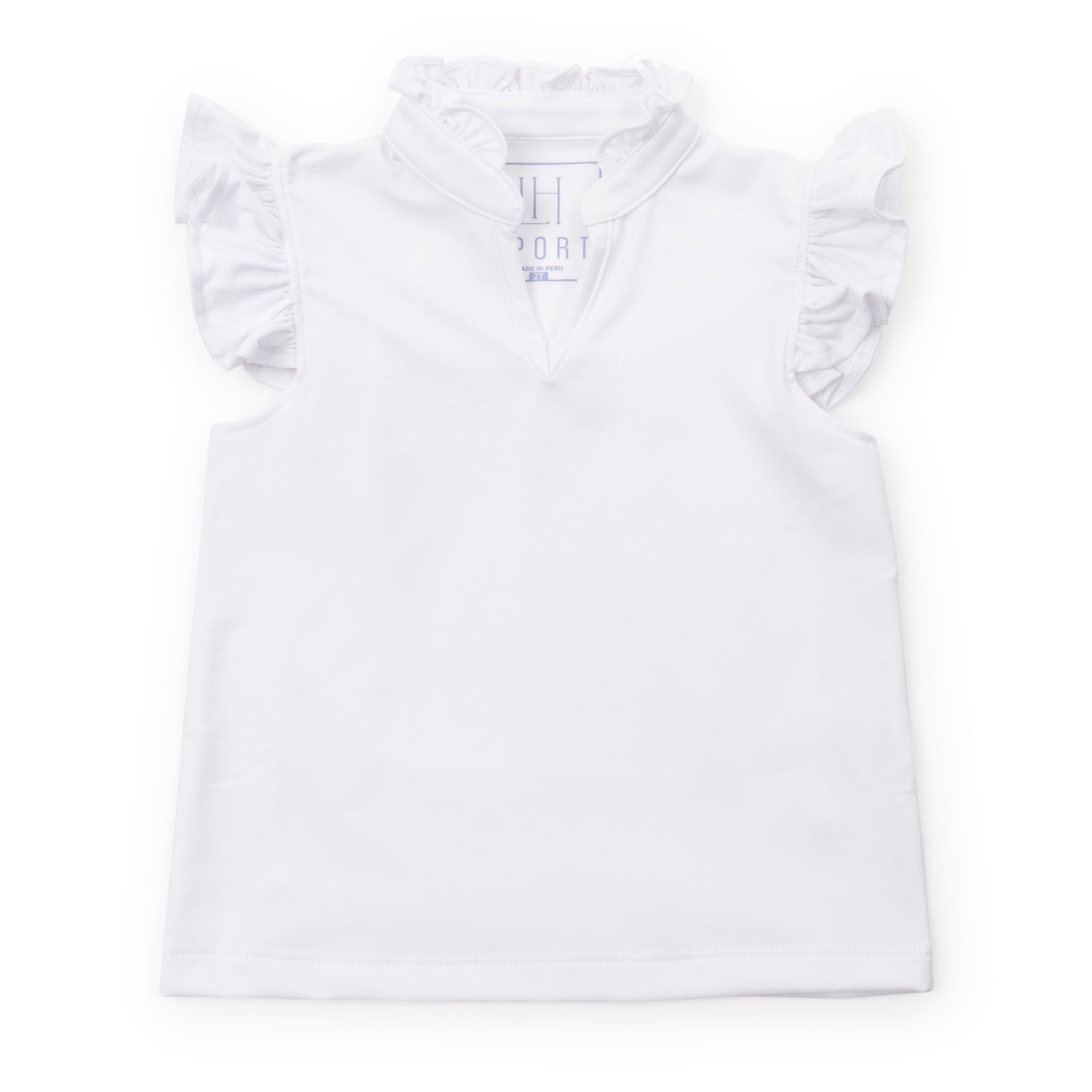Ellie Girls' Sleeveless Performance Top by LH Sport White