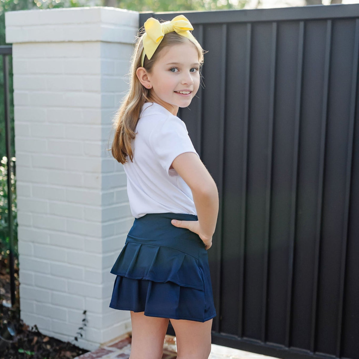 Uniform Margot Girls' Performance Skirt by LH Sport - Navy soft cotton kids fashion wear