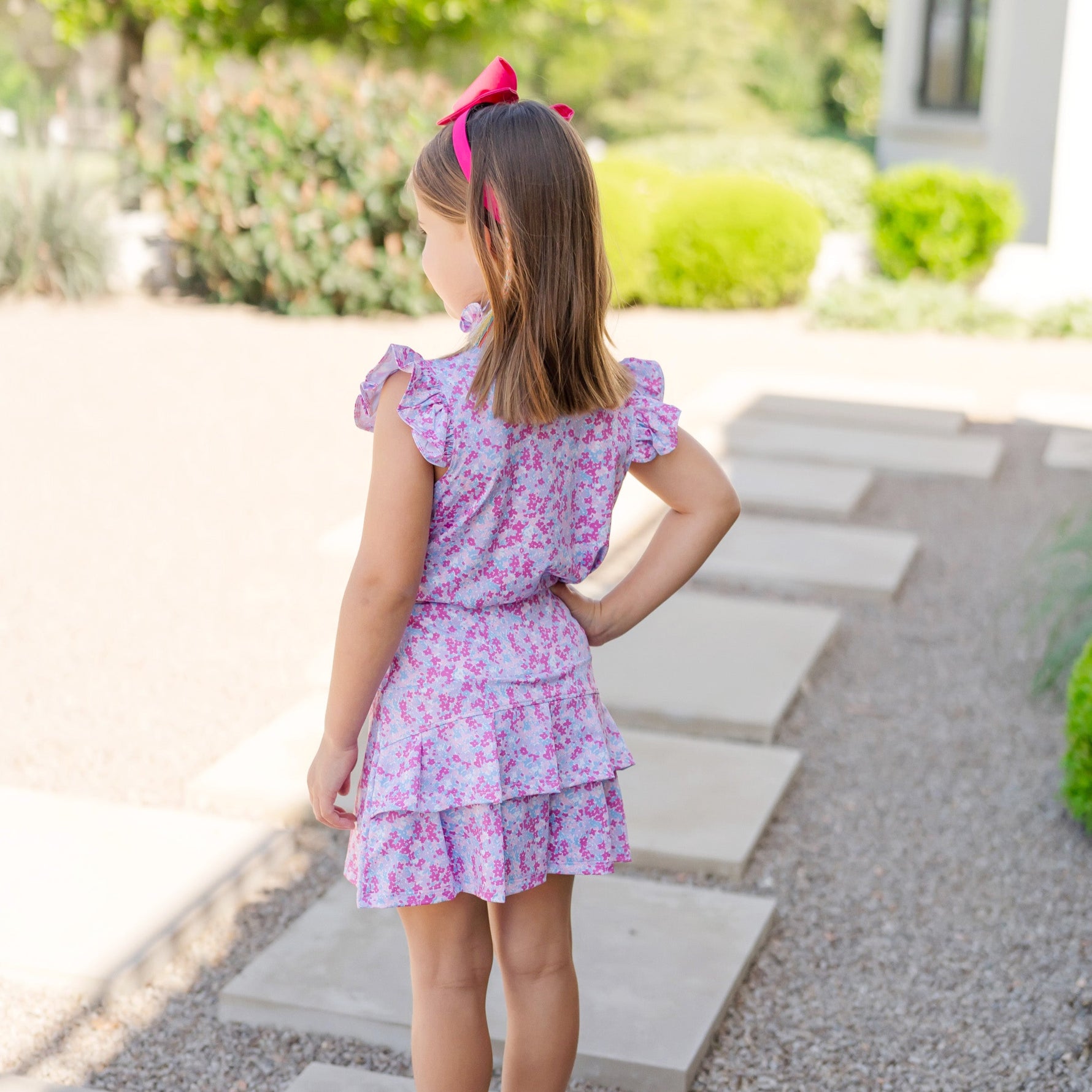 Margot Girls' Performance Skirt by LH Sport Preppy Petals stylish kids outfit collection