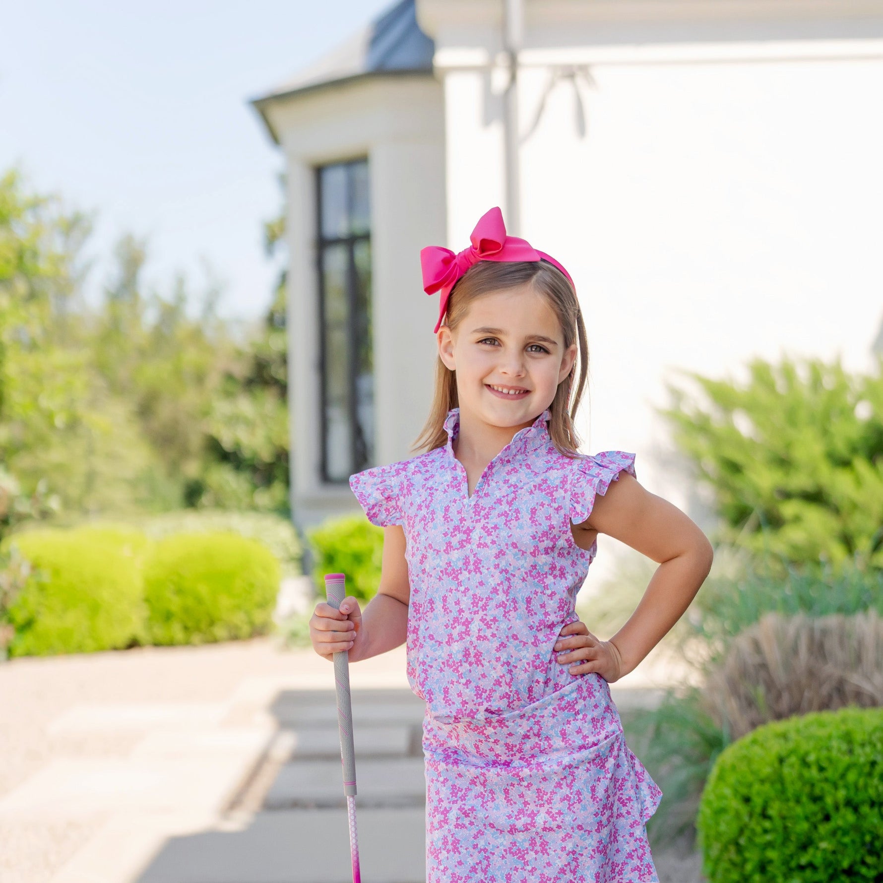 Buy Ellie Girls' Sleeveless Performance Top by LH Sport Preppy Petals kids clothing online