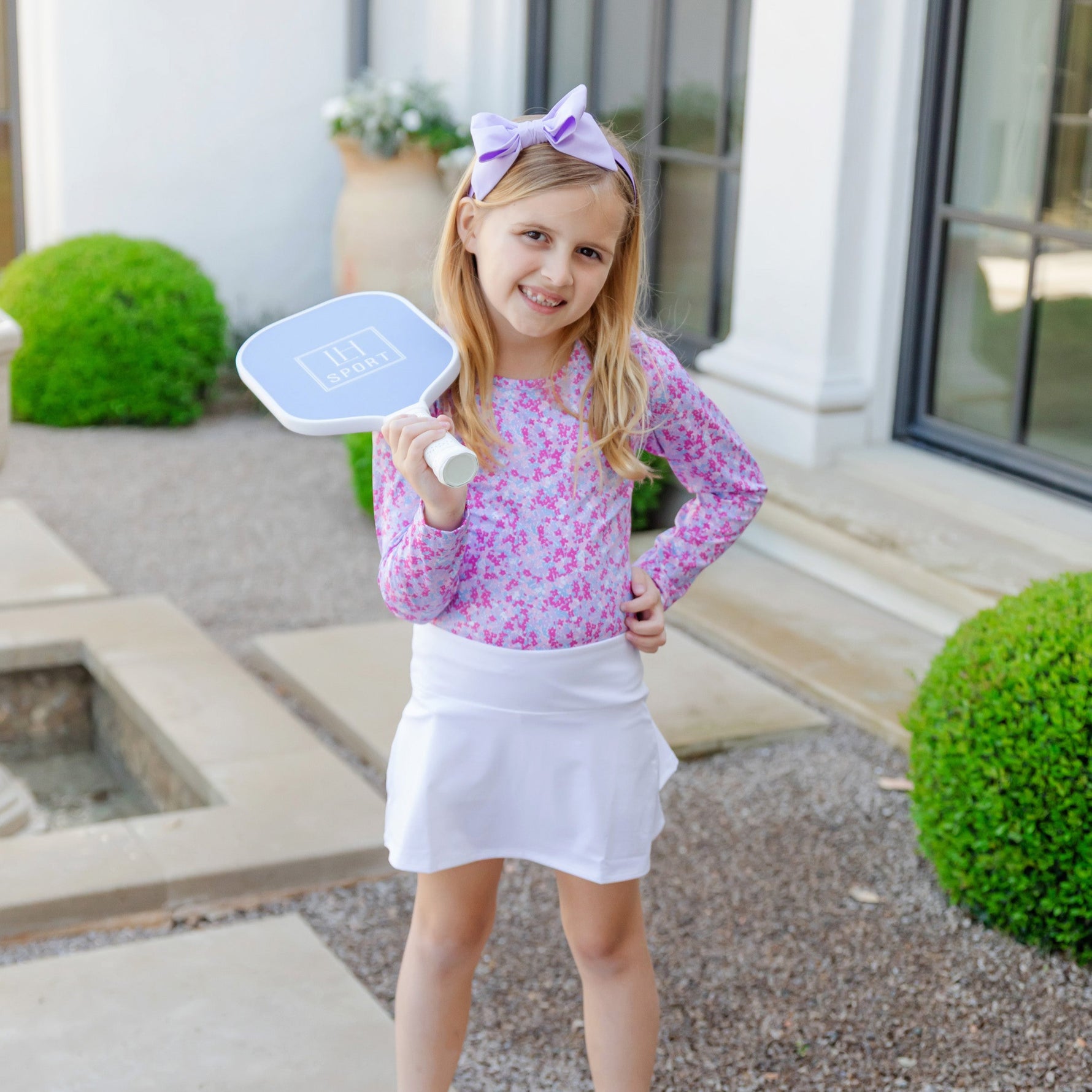 Buy Mia Girls' Longsleeve Performance Top by LH Sport Preppy Petals kids clothing online