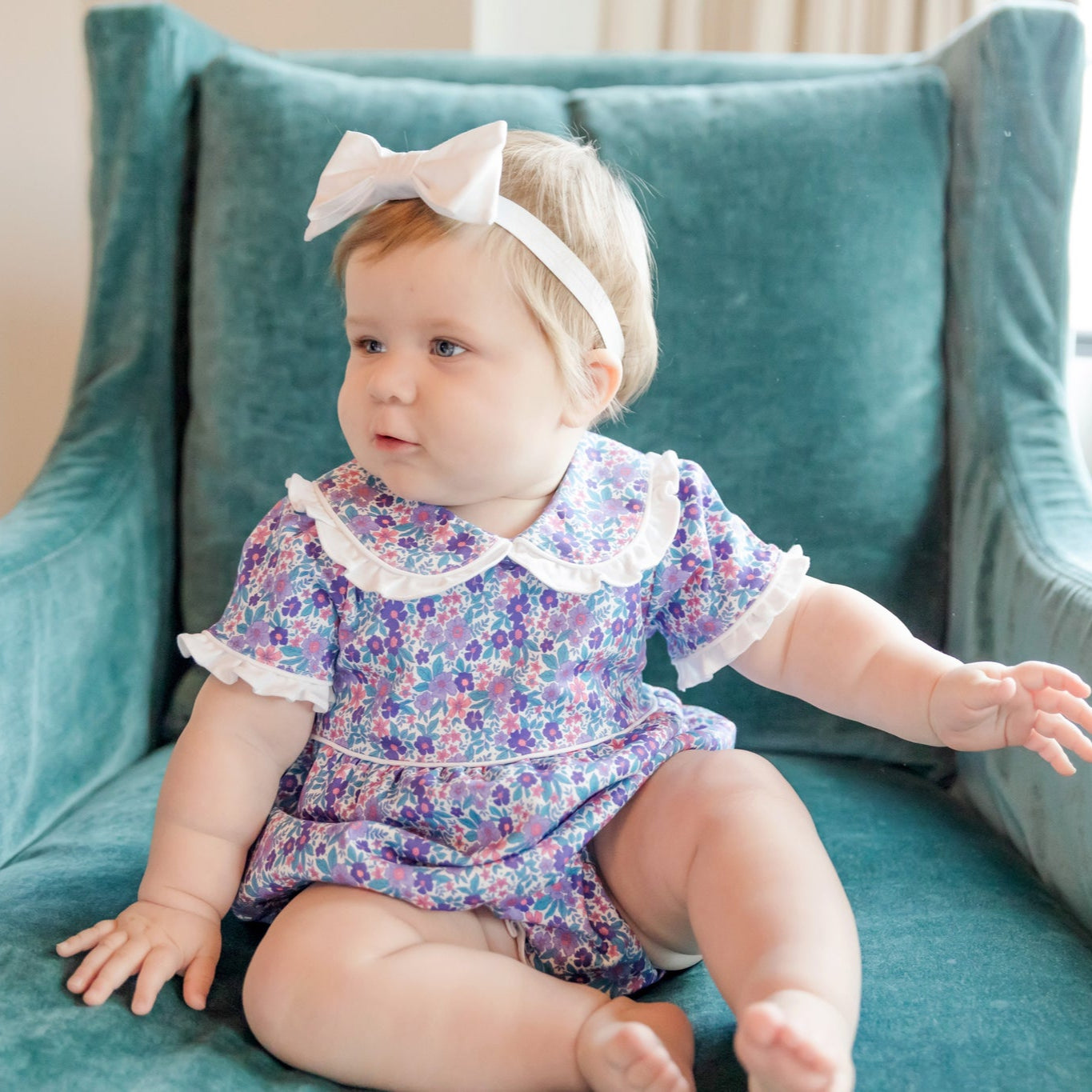 Council Girls' Bubble Blackberry Floral dress for girls premium quality