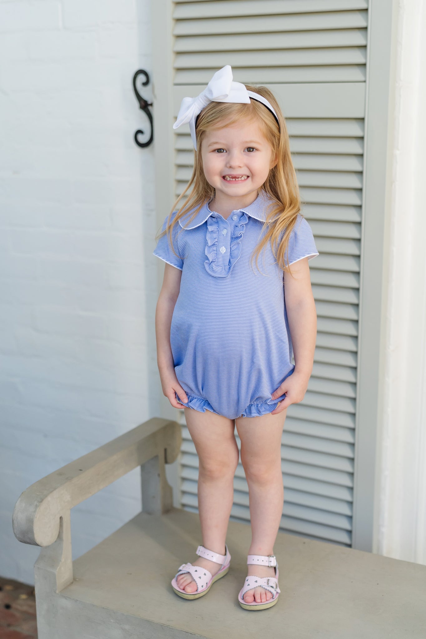 Gabby Girls' Bubble Blue Stripes dress for girls premium quality