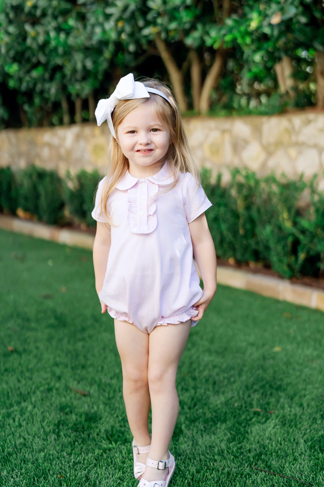 Gabby Girls' Bubble Pink Stripes dress for girls premium quality