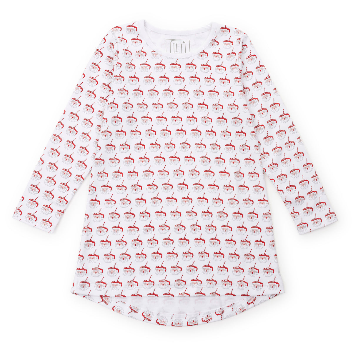 Everyday Berkeley Girls' Shirt Dress Hot Cocoa Santa Kidswear
