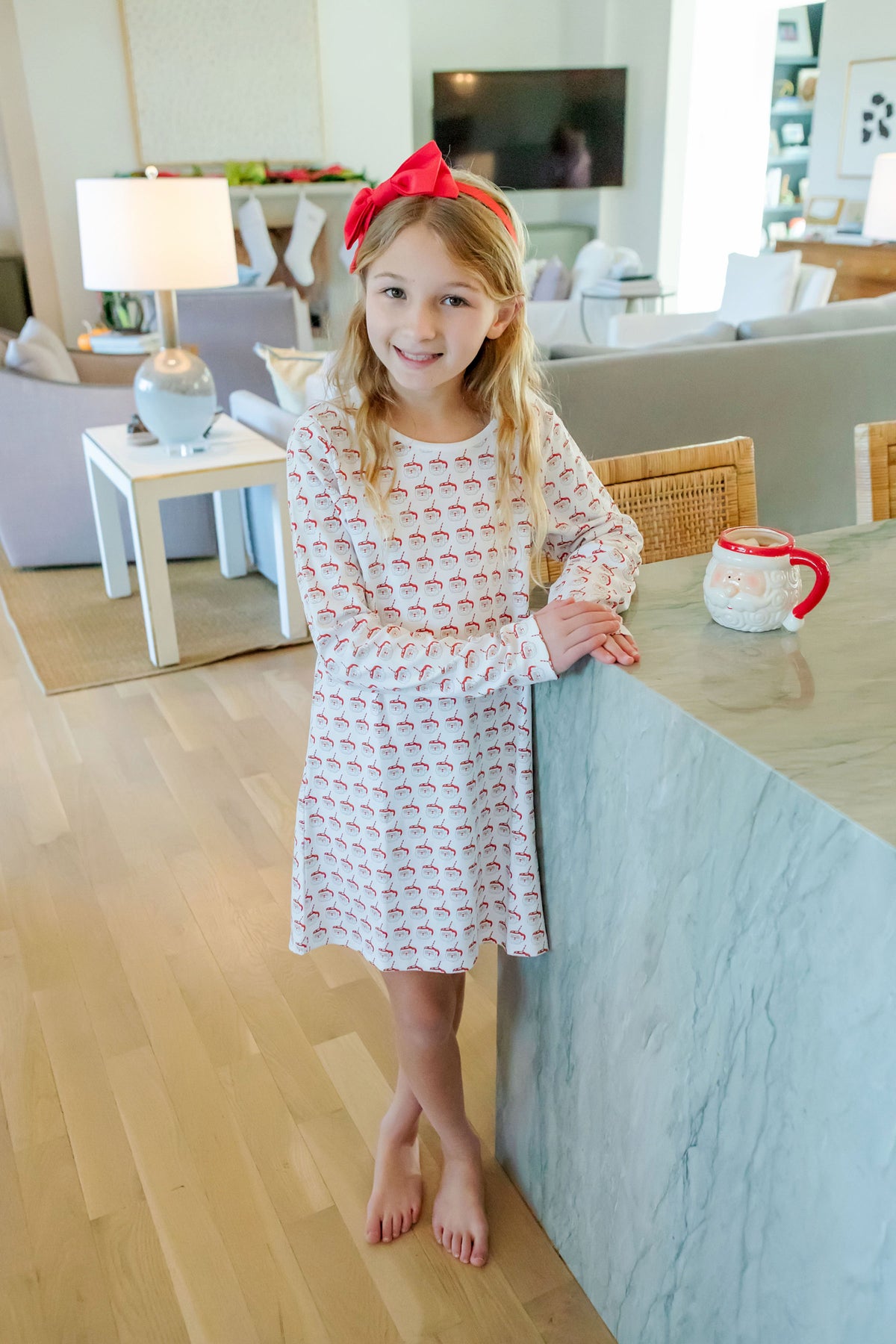 Berkeley Girls' Shirt Dress Hot Cocoa Santa outfit perfect for everyday wear