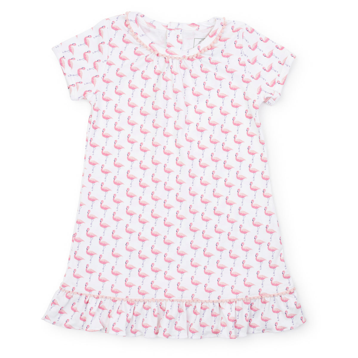 Everyday Camden Girls' Pima Cotton Dress Fabulous Flamingos Kidswear