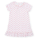 Everyday Camden Girls' Pima Cotton Dress Fabulous Flamingos Kidswear