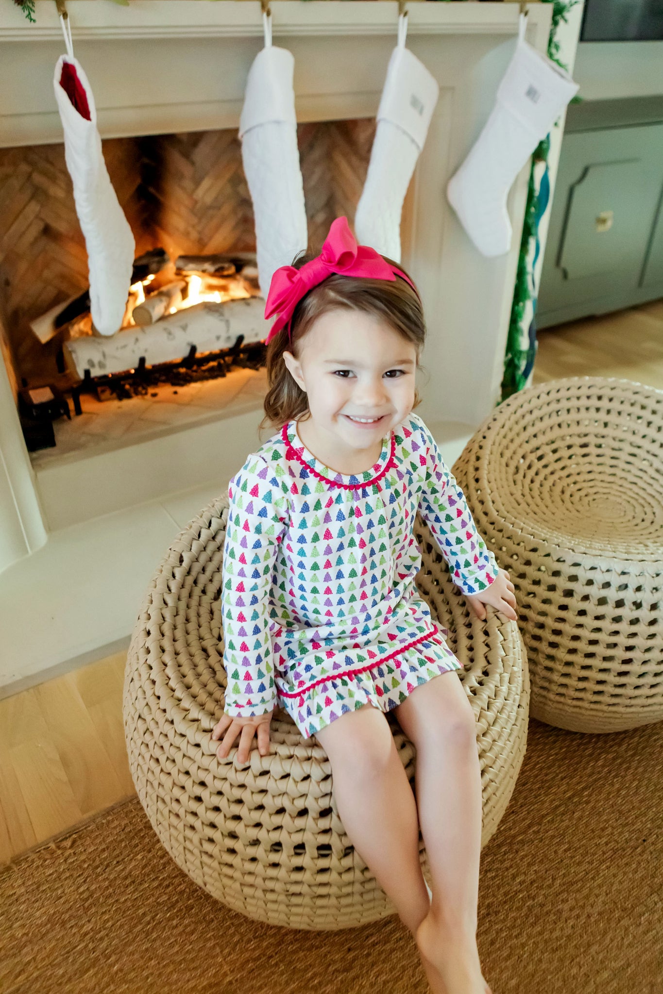 Buy Carlin Girls' Dress Christmas Tree Bright kids clothing online