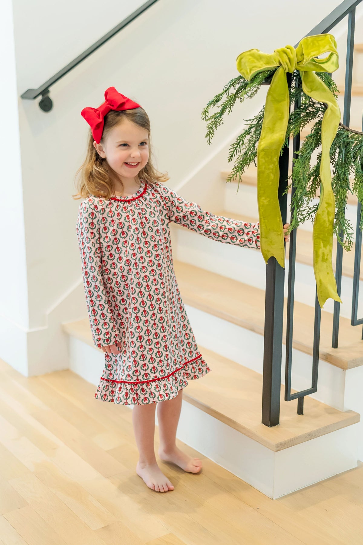 Carlin Girls' Dress Pink Wreaths outfit perfect for everyday wear