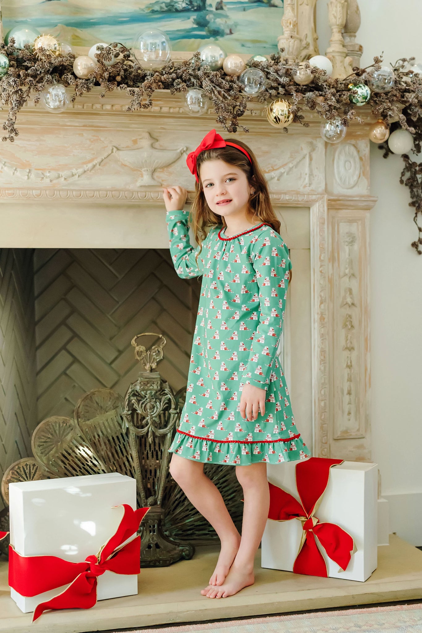 Buy Carlin Girls' Dress Santa's Helper kids clothing online