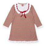 Everyday Emersyn Girls' Lace Trim Dress Holiday Plaid Kidswear