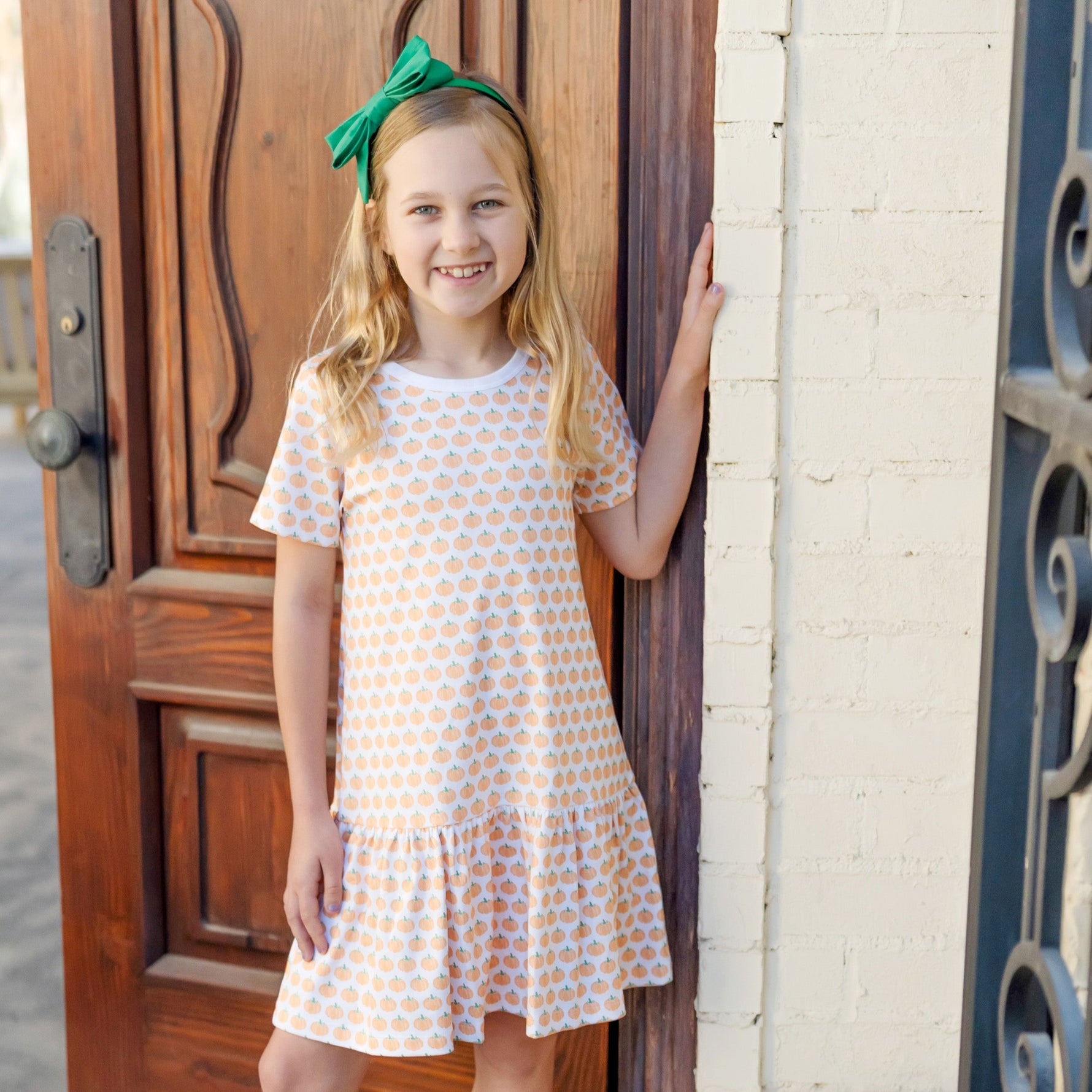 Lottie Girls' Dress - Harvest Pumpkin dress for girls premium quality