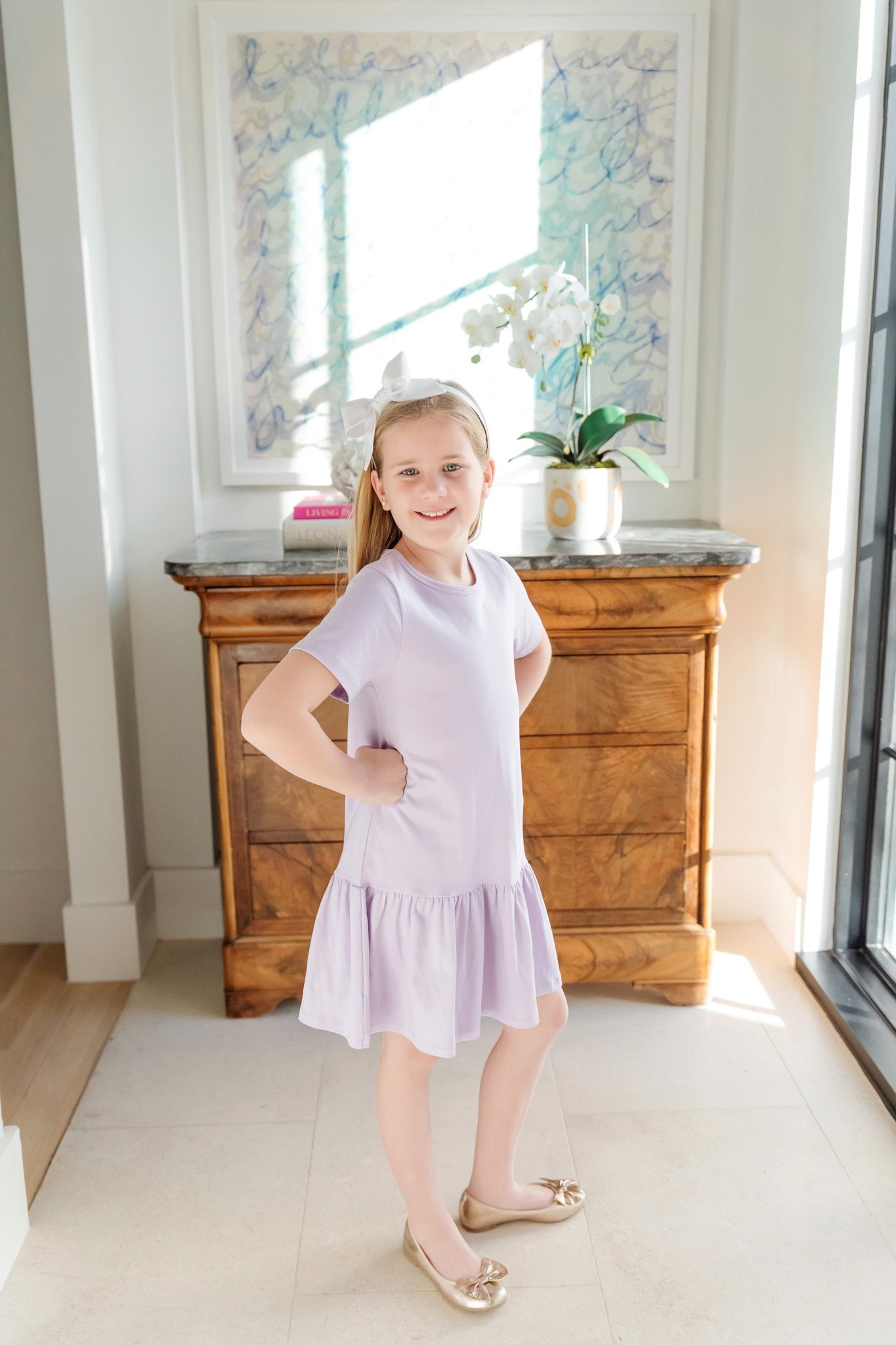 Lottie Girls' Dress - Lavender dress for girls premium quality